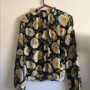 Sheer , high color dress blouse. Worn 1 time